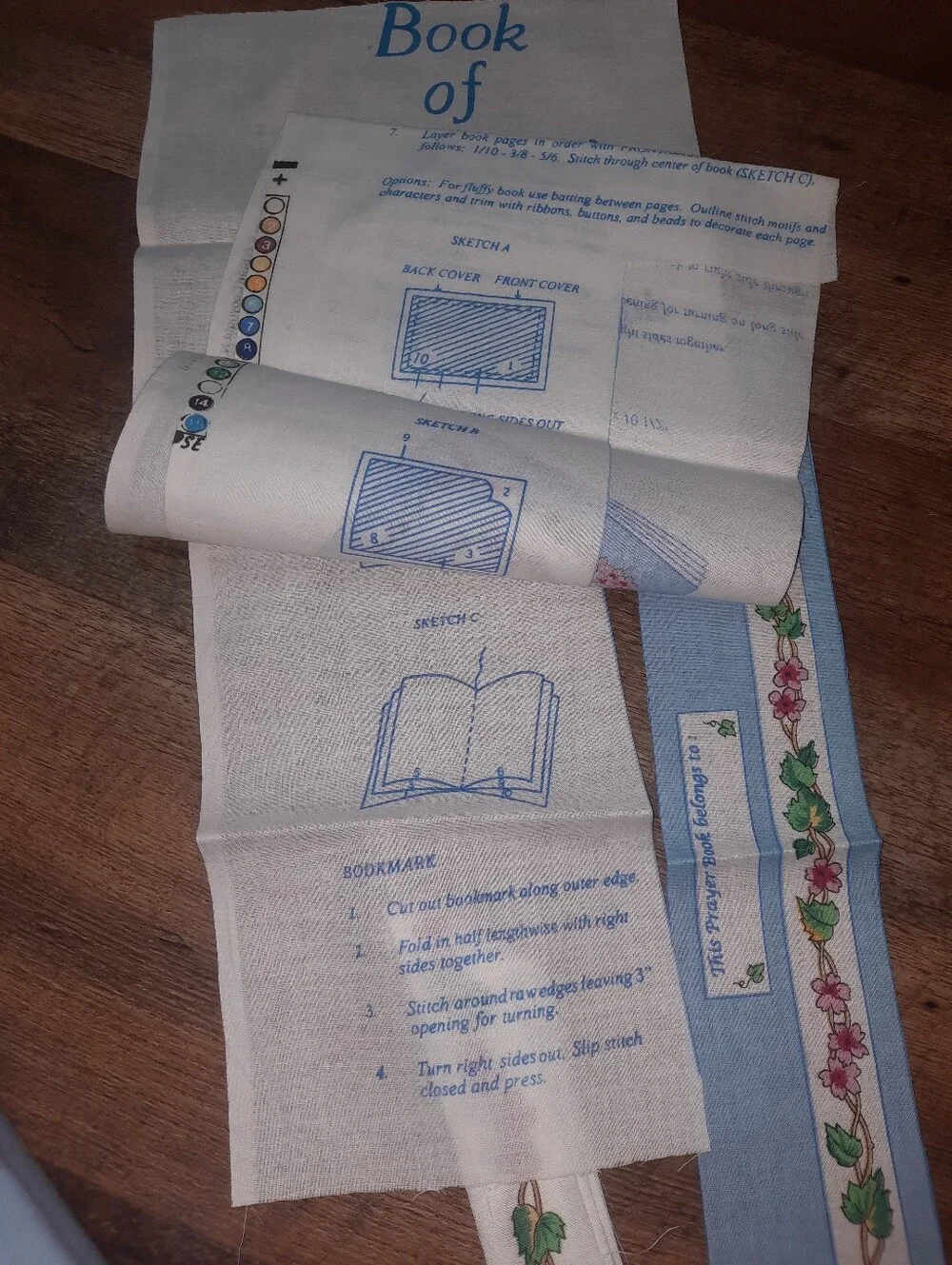 Vintagr Fabric Book Of Childrens Prayers Ready To Sew